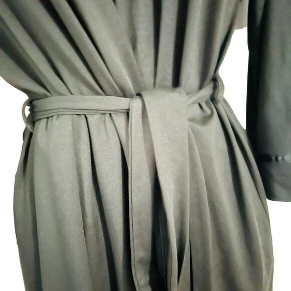 In Bloom Black Robe Dressing  Thigh Length Tie Belt Womens S/M - Picture 3 of 7
